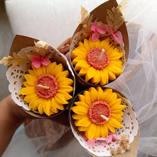 sunflower candles - Image 2