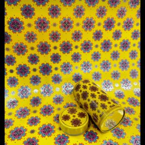 YELLOW PRINTED TIN CAN(73 X 150MM)