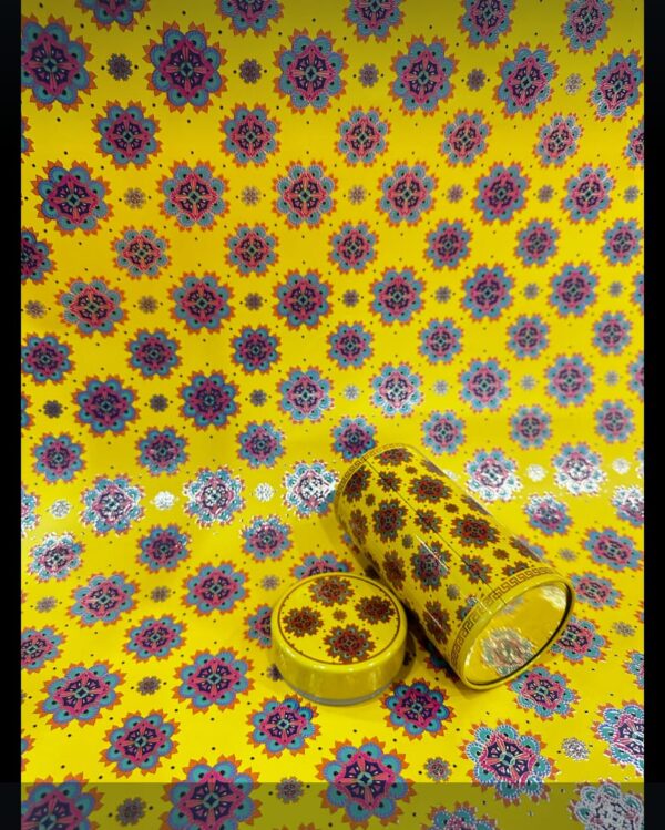 YELLOW PRINTED TIN CAN(73 X 150MM) - Image 2