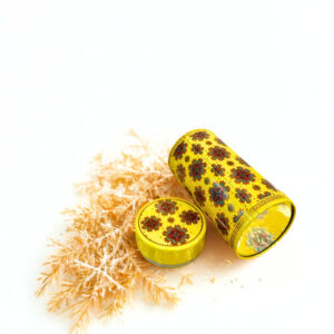 YELLOW PRINTED TIN CAN(73 X 150MM)
