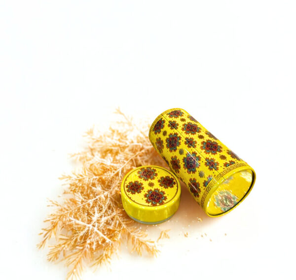 YELLOW PRINTED TIN CAN(73 X 150MM)