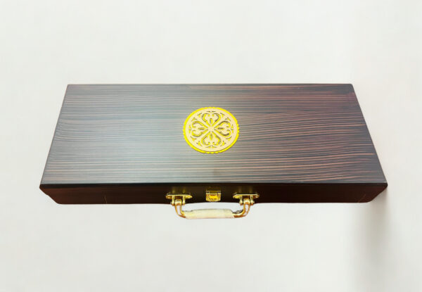 Rectangle Wooden box with 5 laser cut design cylinder jars (10x6x2.5 Inches) - Image 3