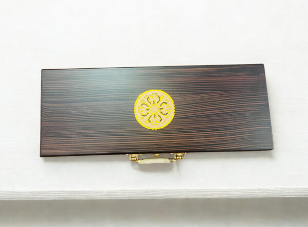 Rectangle Wooden box with 5 laser cut design cylinder jars (10x6x2.5 Inches) - Image 4