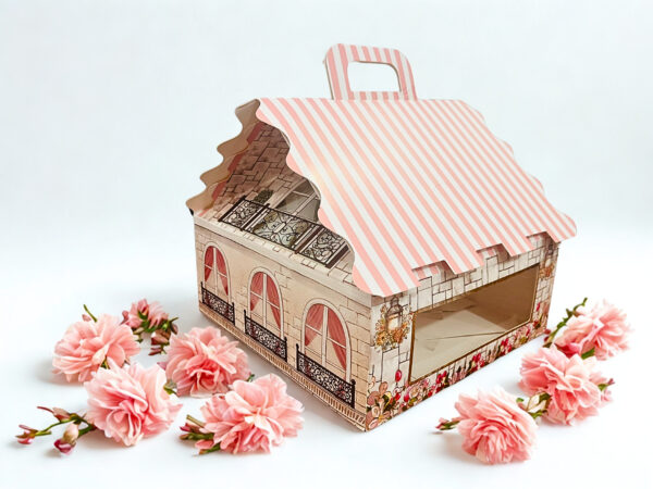 Golden MDF Stylish Room Hamper Box (9.5x9.5x10.5 Inches) - Image 3
