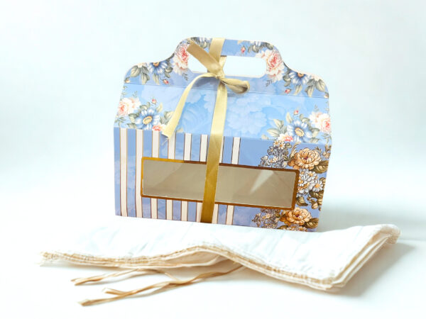 Golden Paper Beautiful Printed Hamper Box (7x3.5x7 Inches) - Image 4