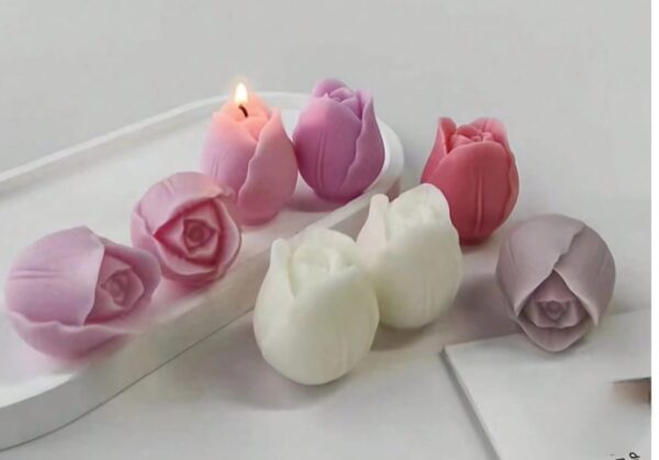 Multy Tulip Flower Candle