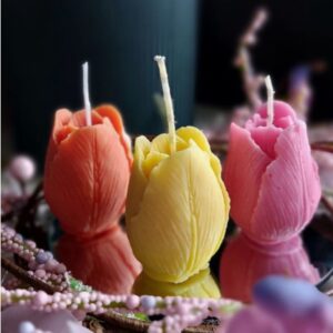 Multy Tulip Flower Candle