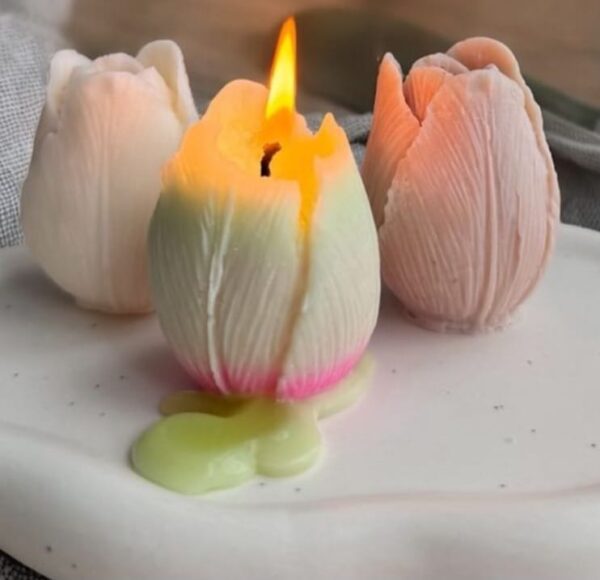 Multy Tulip Flower Candle - Image 2
