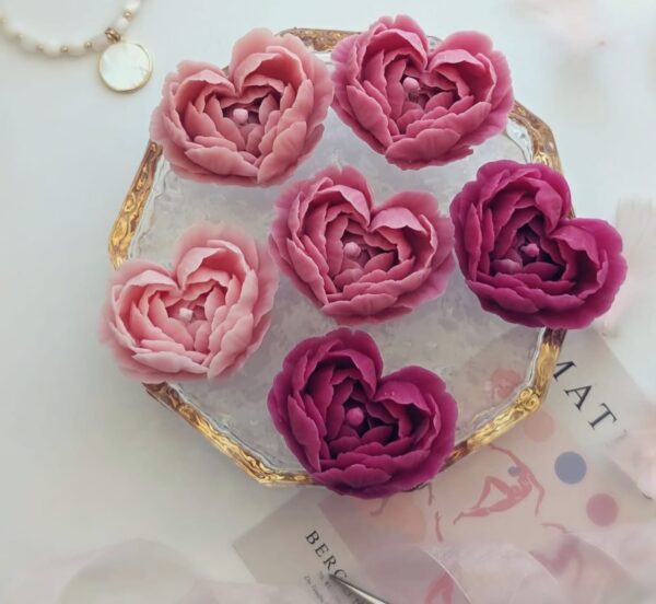 Heart Flower Candle