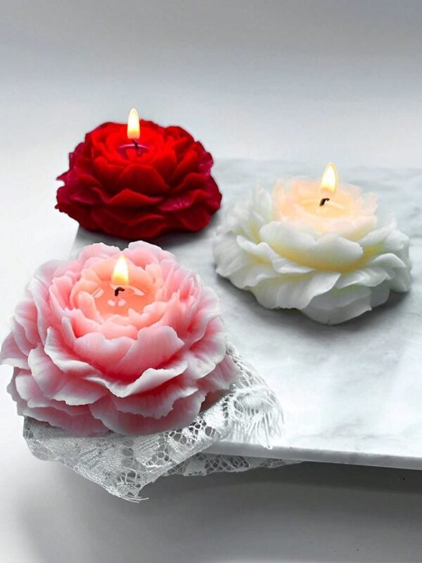 Peony Flower Candle - Image 3