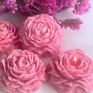 Peony Flower Candle