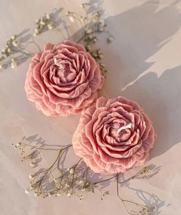 Peony Flower Candle