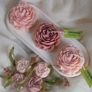 Peony Flower Candle