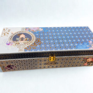 MDF Box with 3 printed salsa jars (13x5x4 Inches)