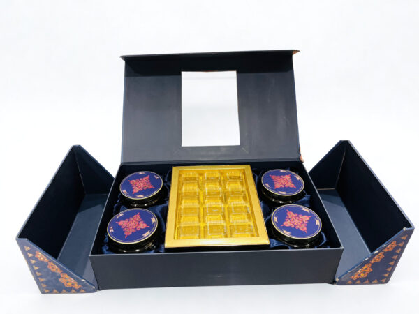 MDF Box with 4 Printed Short salsa jars with 12 Cavity - Image 3